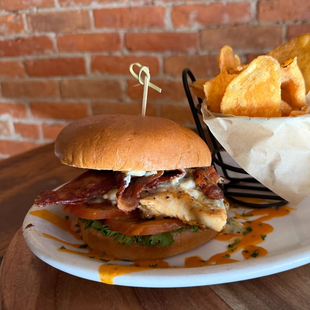 Buffalo Bleu Chicken Sandwich.