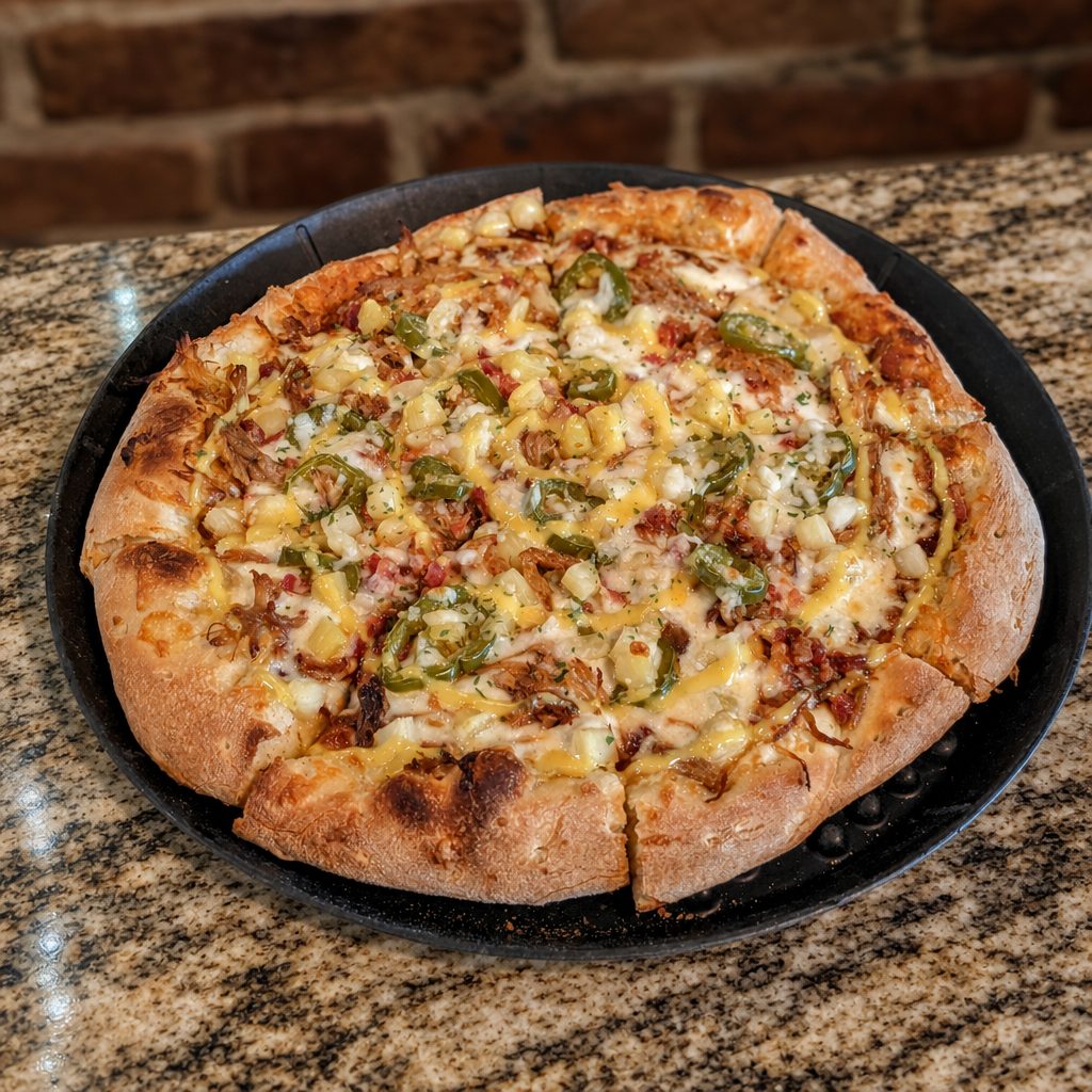 Spicy Luau Pizza.