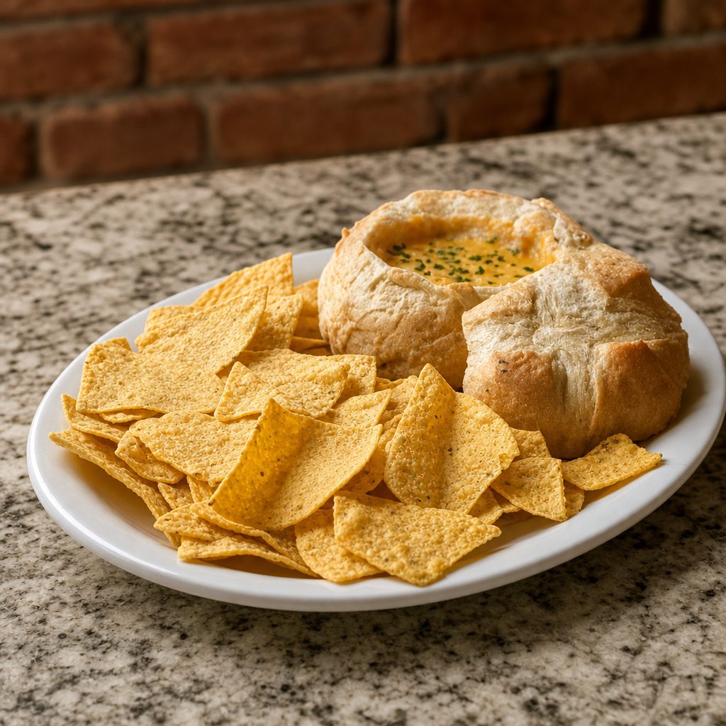 Spinach and Artichoke Bread Bowl Dip.