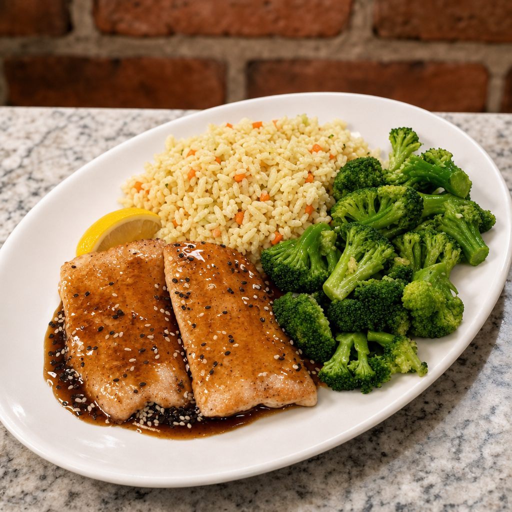 Honey Garlic Salmon.