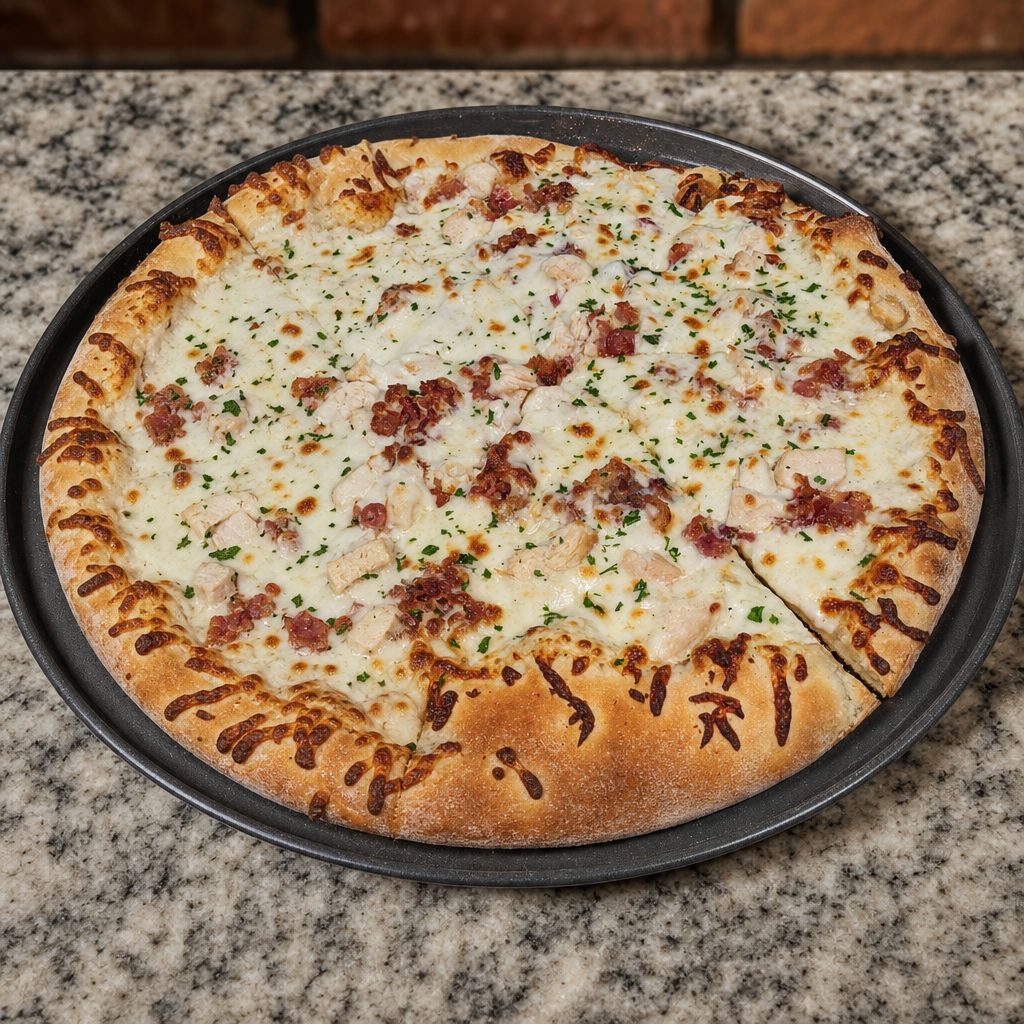 Chicken Bacon Ranch Pizza.